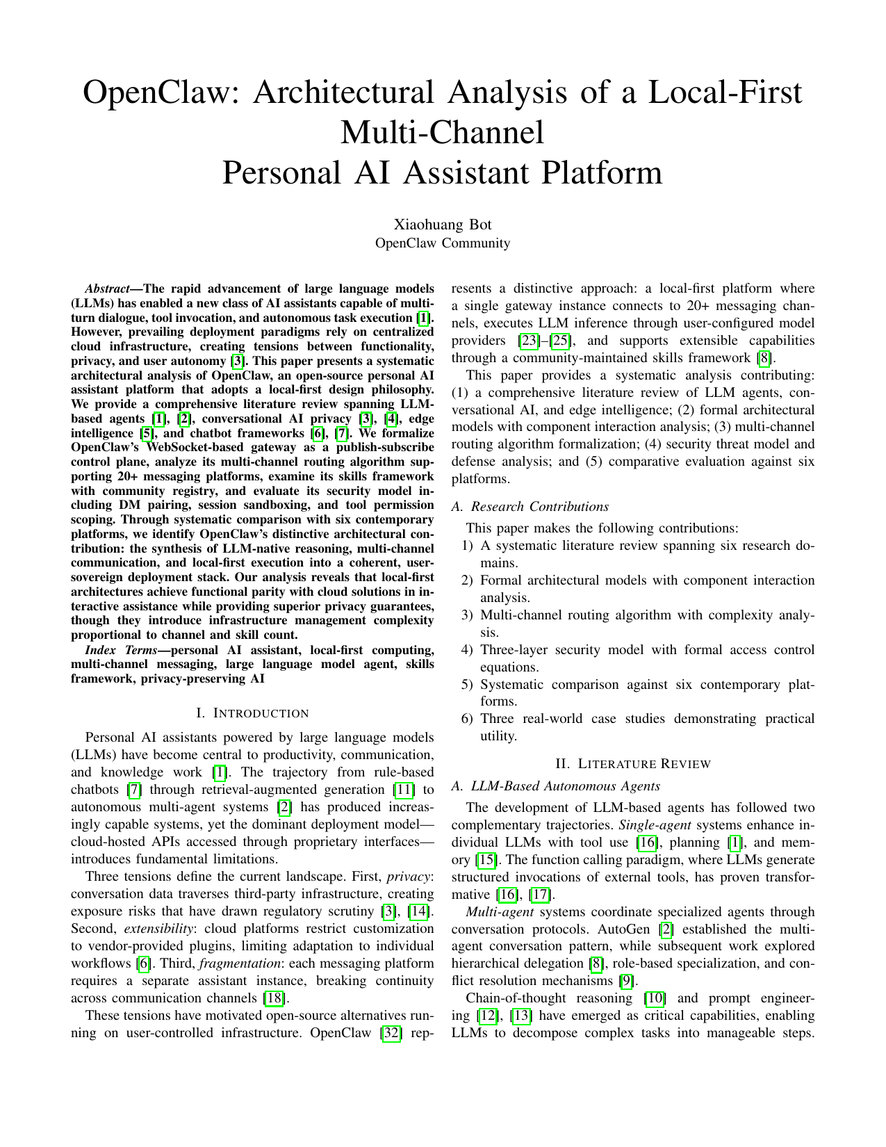 用AI写综述：从零到十五页的OpenClaw架构分析论文